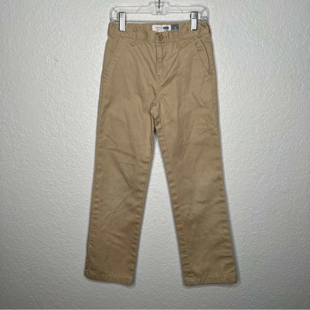 Old Navy Chinos Boys 8 Slim Straight Droit Khaki Pants Stretch